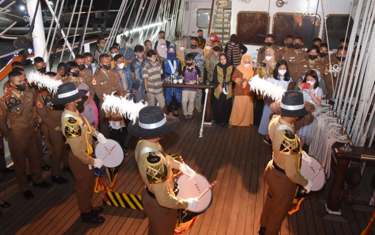 Satuan Latihan Kartika Jala Krida (Satlat KJK) 2021 untuk menampilkan pentas seni dalam acara Cocktail Party 