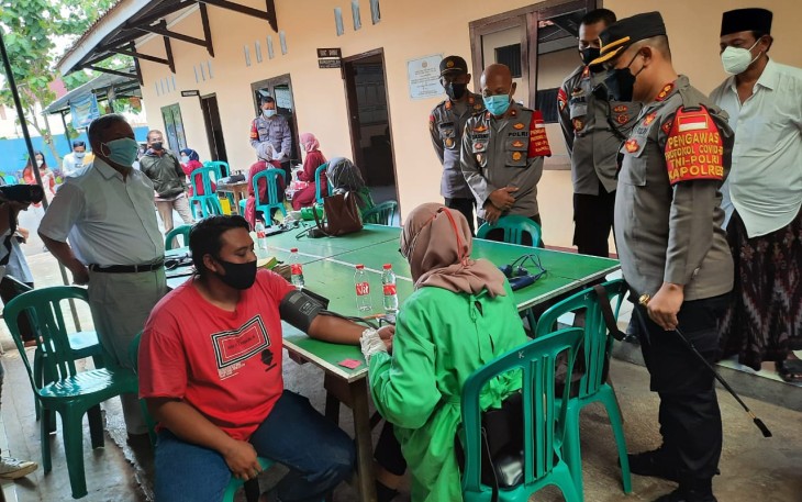 Forkopimda Kembali Gelar Vaksinasi Massal di Polsek Selatan Bermitra Ponpes Al Maliki