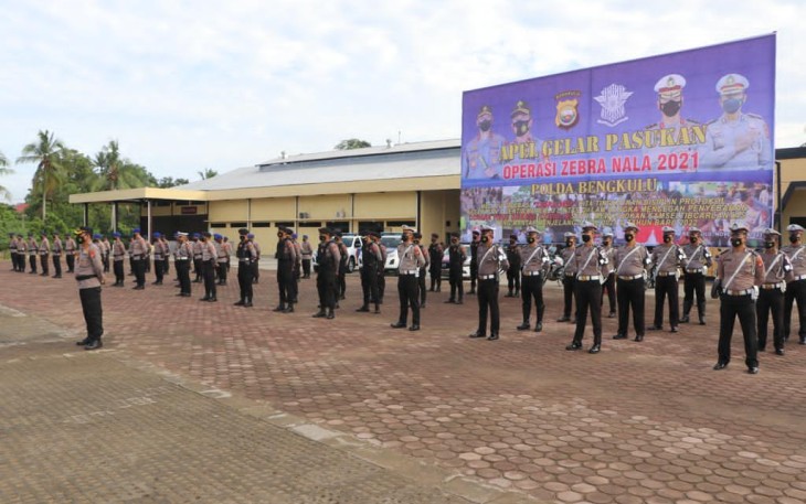  Operasi Zebra Nala 2021 resmi dilaksanakan oleh Direktorat Lalu Lintas Polda Bengkulu