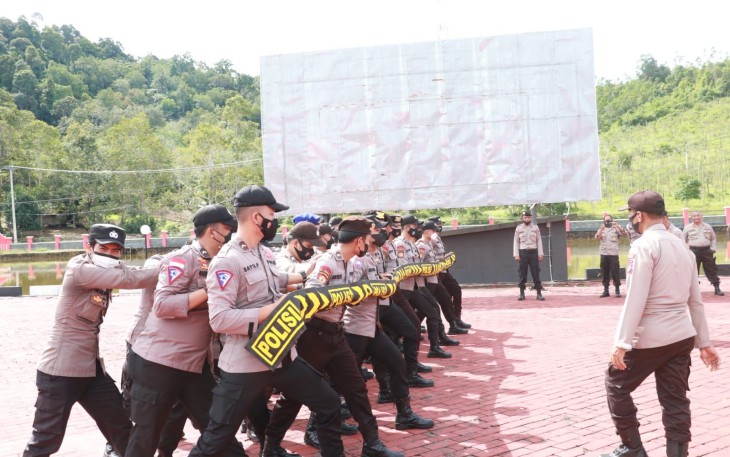 Polres Lingga Gelar Latihan Dalmas