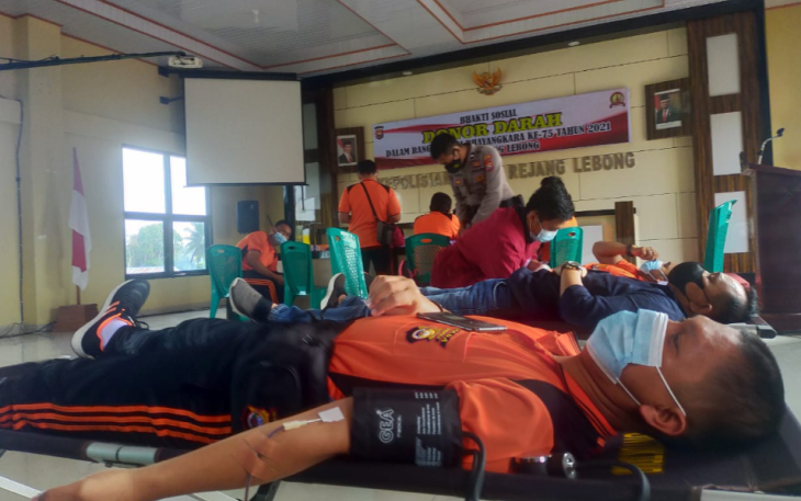 Polres Rejang Lebong Gelar Donor Darah