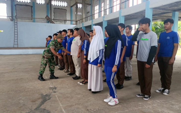 Serka Priyono saat latih PBB