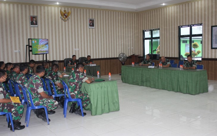Tim Wasrik itdam XII/Tanjungpura saat Kunjungi Satuan Kodim 1016/Palangkaraya