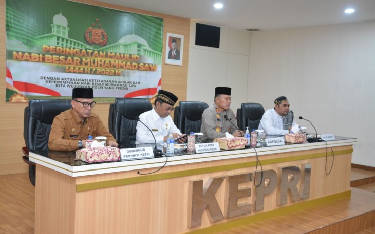 Polda Kepri saat Peringati Maulid Nabi Muhammad SAW secara Virtual bersama Mabes Polri