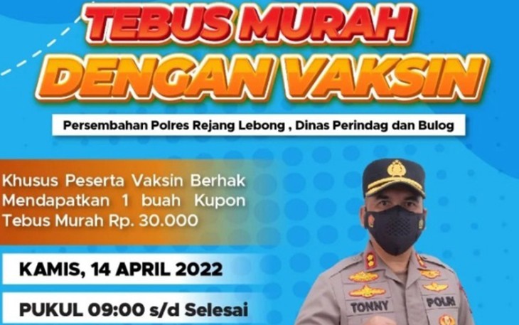 Jadwal vaksinasi Polres Rejang Lebong