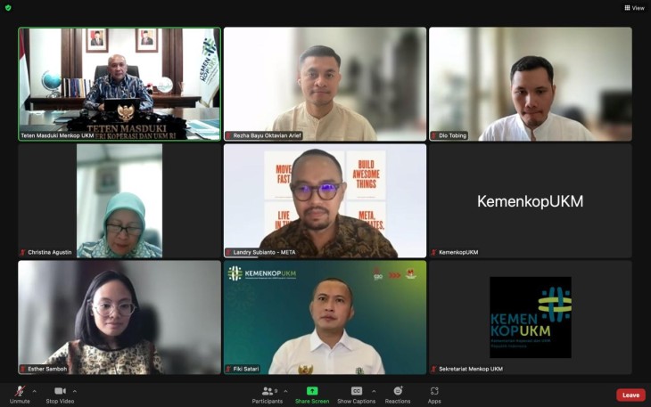 eten dalam audiensi secara virtual dengan Meta Indonesia, Jum'at (8/4).