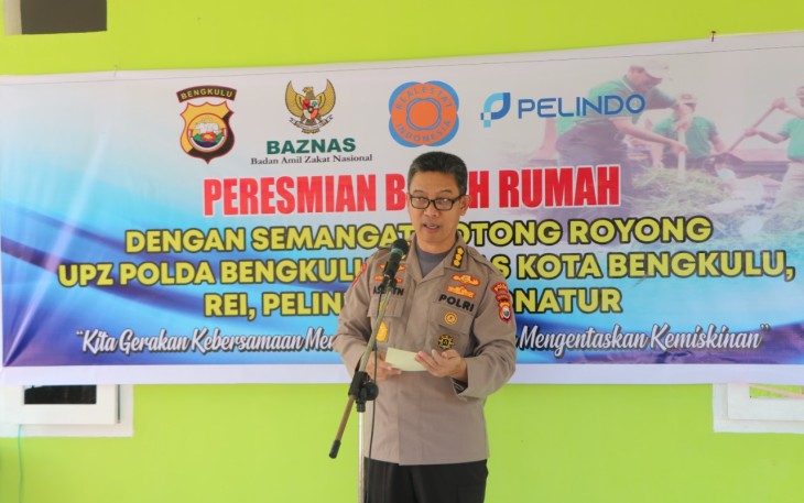 Irwasda saat Resmikan Bedah Rumah Milik Warga Bentiring