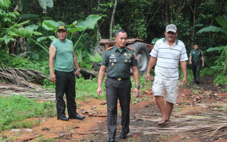 Dandim 1310/Bitung, Letkol Arm Yoki Efriandi,.M.Han saat meninjau lokasi lahan kosong