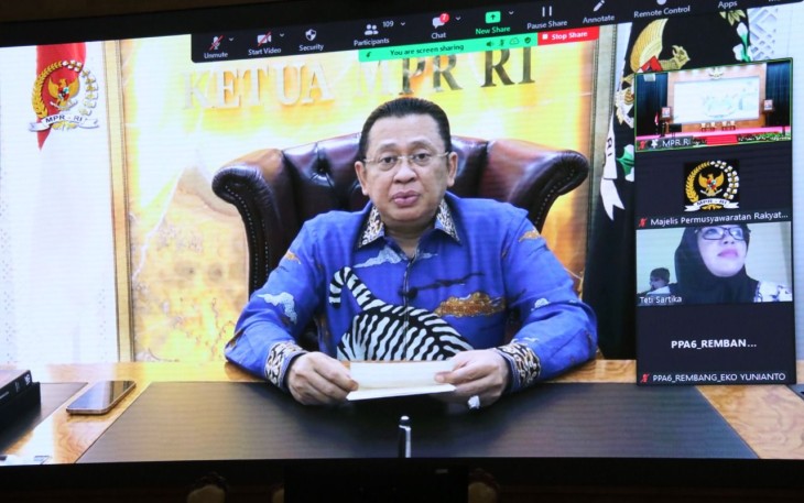 Bamsoet saat Sosialisasi Empat Pilar MPR RI bersama Ikatan Guru Indonesia