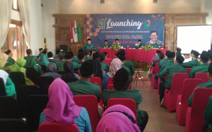 Launching bakal calon legislatif DPC PKB kabupaten Blora di hotel Grand Mega Resor Cepu.