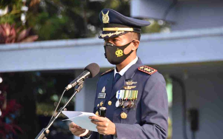 Upacara Peringatan ke-76 HUT TNI Angkatan Udara di Lanud J.B. Soedirman