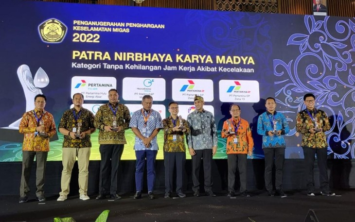 Ajang Penghargaan Keselamatan Migas Tahun 2022 di Mason Pine Hotel, Bandung, Jumat (4/11).