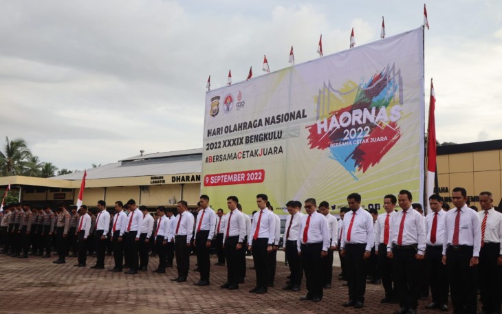Upacara Peringatan HAORNAS Ke-39 oleh jajaran Polda Bengkulu