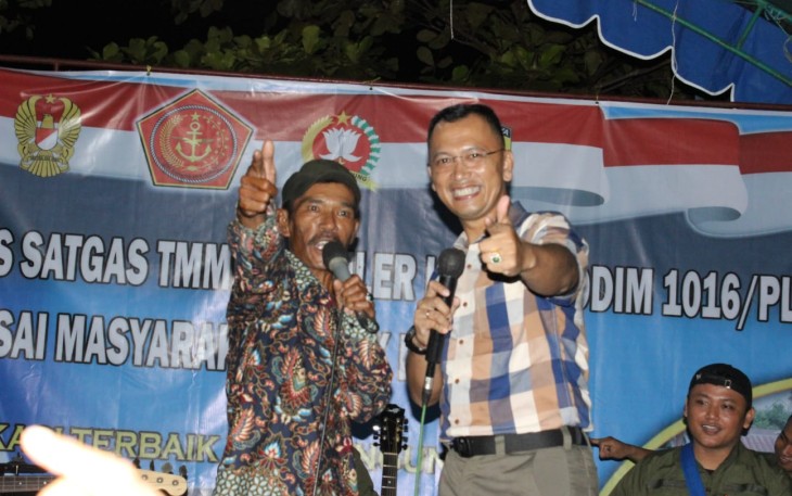 Malam Pengantar Tugas TMMD ke 115 Bersama Warga Petuk Katimpun 