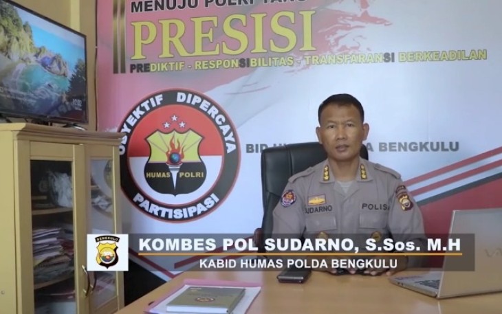 Kabid Humas Polda Bengkulu Kombes Pol Sudarno S Sos MH