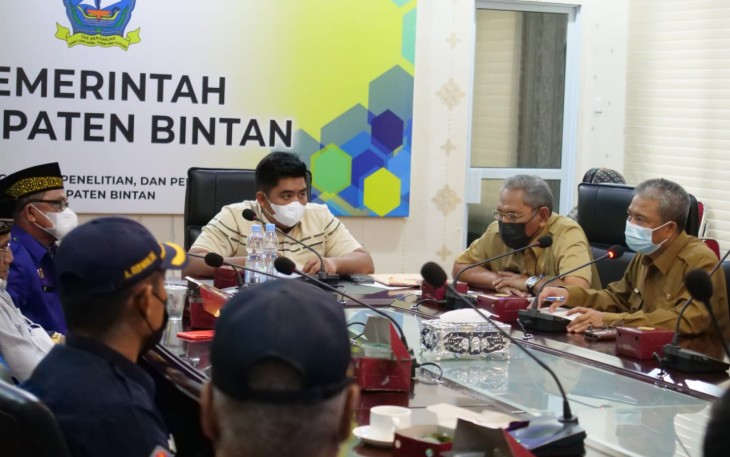 Audiensi Pemkab Bintan dengan Jajaran Pengurus DPC HNSI Bintan di Ruang Rapat Bapelitbang Bintan