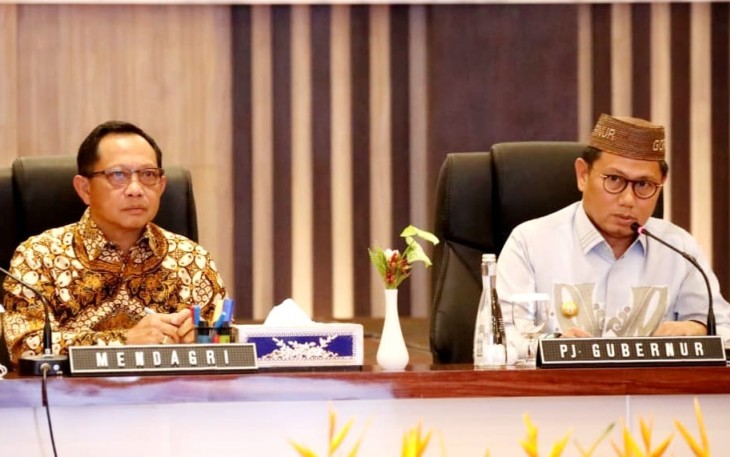 Mendagri Muhammad Tito Karnavian saat memberikan arahan