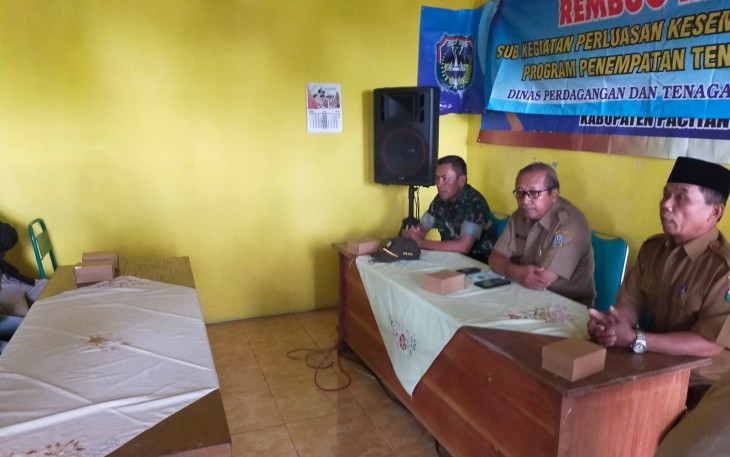 Kodim 0801 Pacitan saat Sosialisasi Program Padat Karya