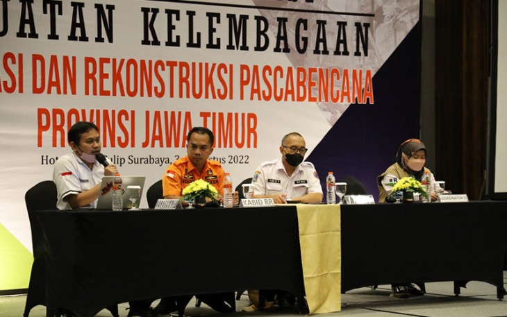 BPBD saat Gelar Rakor Bidang Rehabilitasi dan Rekonstruksi Pasca Bencana se-Jatim