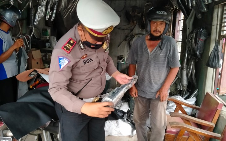 Satlantas Pekalongan Kota Intensifkan Sosialisasi Larangan Penggunaan Knalpot Brong
