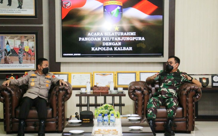 Pangdam XII/Tpr Terima Kunjungan Kapolda Kalbar