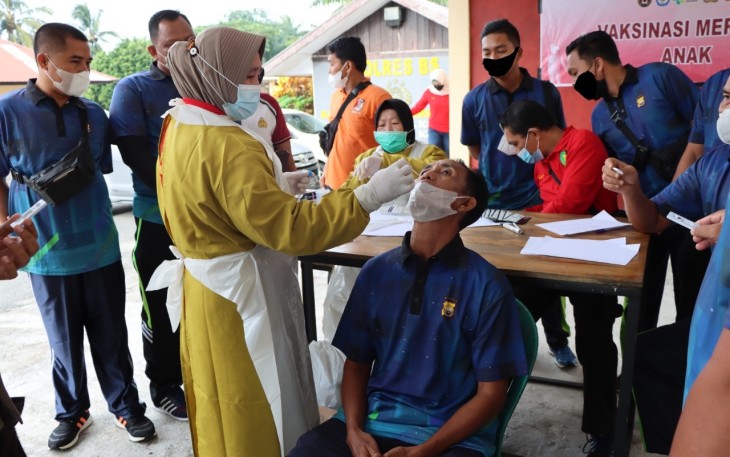 Rapid tes terhadap anggota Polres Bengkulu Selatan