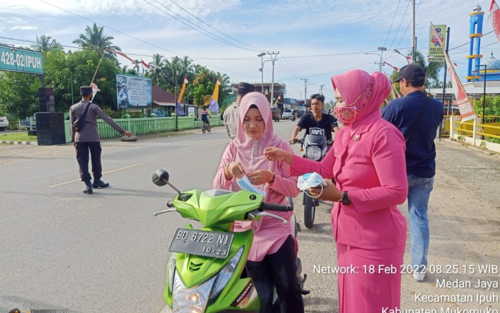 Binluh oleh Polsek Mukomuko Selatan terkait pentingnya Prokes 