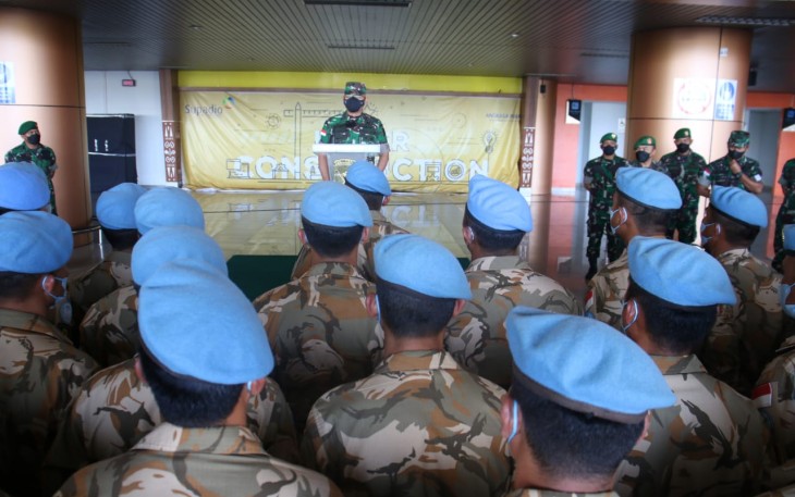 Kasdam XII/Tpr Sambut Personel Satgas BGC TNI Konga XXXIX-C/MONUSCO 