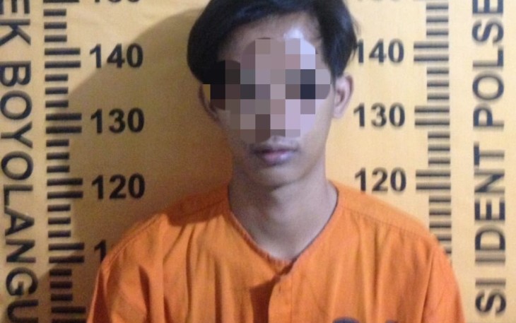 MFA (22), ditangkap anggota Unit Reskrim Polsek Boyolangu, Polres Tulungagung