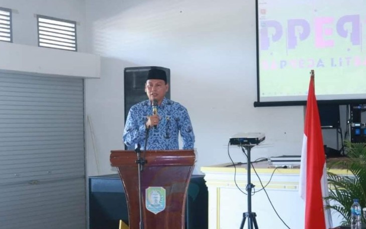 Asisten II Pemprov Bengkulu, H. Fachriza Razie, saat sambutan 