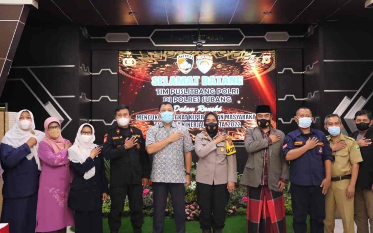 Tim Puslitbang Mabes Polri Lakukan Penelitian Terkait Kepercayaan Masyarakat di Mako Polres Subang