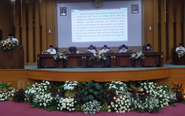 Rapat paripurna di gedung DPRD Kabupaten Malang