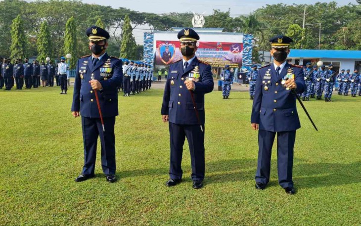 Upacara Peringatan HUT Ke-76 TNI Angkatan Udara Di Lanud Muljono
