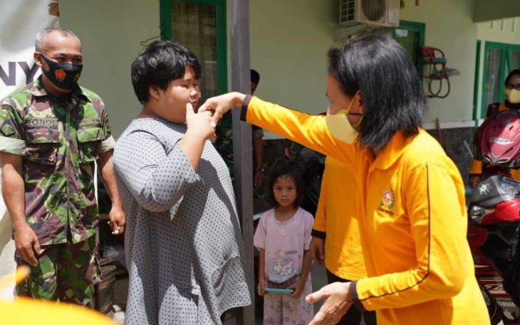 HUT Dharma Pertiwi, Persit KCK Koorcabrem 121 Berikan Tali Asih Anak Berkebutuhan Khusus