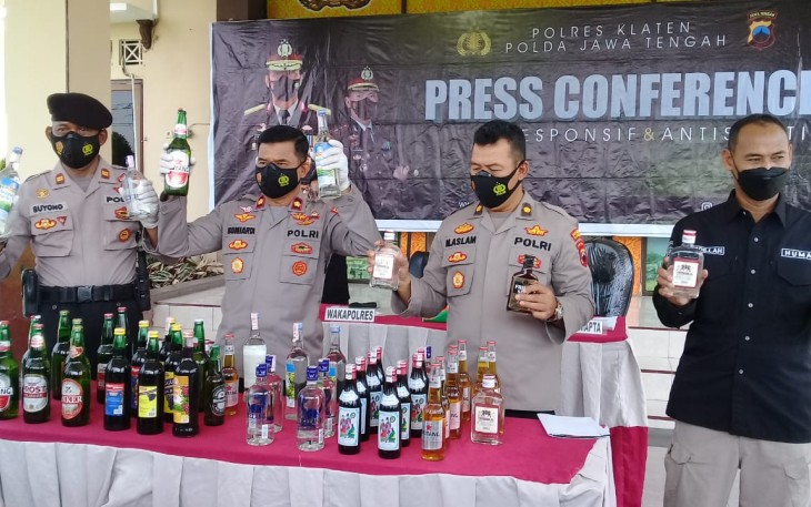 Konferensi pers Polres Klaten