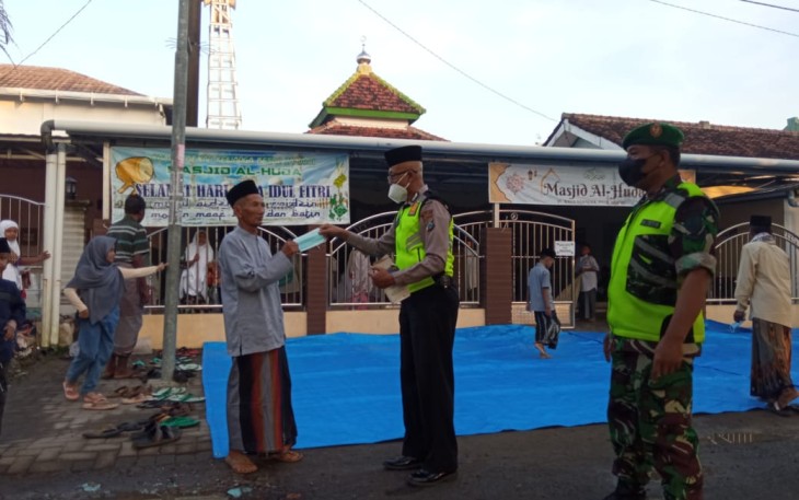 Pengamanan shalat Ied di wilayah kecamatan Pitu. Senin (02/05/2022)