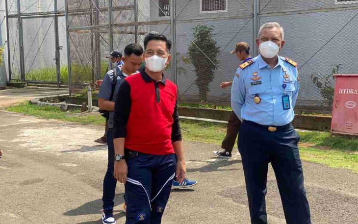 Kakanwil Kemenkumham Banten saat meninjau kegiatan di lapas Kelas II A Cilegon. Sabtu (07/05/2022)