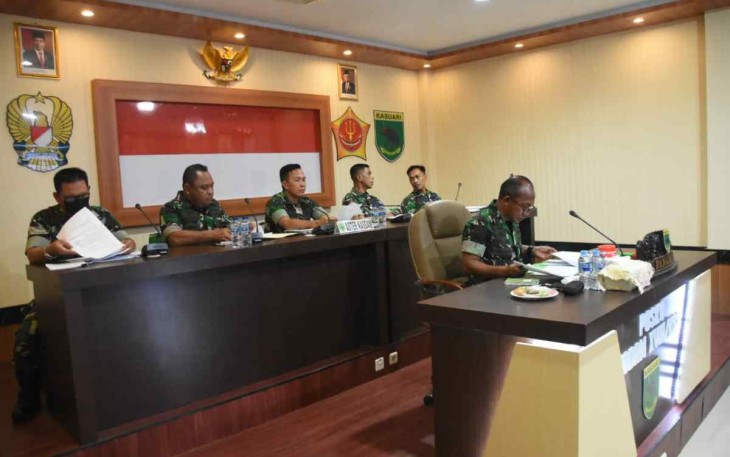 Pangdam Kasuari vidcon bersama Panglima TNI. Senin (09/05/2022)