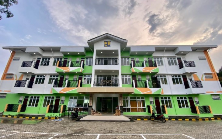 Rusun kampus Unila rampung dikerjakan Kementerian PUPR. Selasa (10/05/2022) 