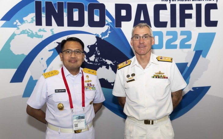 Asops Kasal (kiri) saat menghadiri Sea Power Conference di Sidney Australia. Kamis (12/05/2022) 
