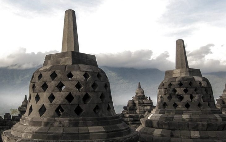 Destinasi warisan keajaiban dunia candi Borobudur di Muntilan Jawa Tengah. Senin (16/05/2020)