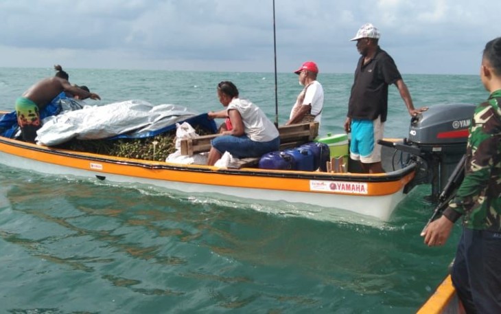 Kapal boat penyelundup narkoba di Utara perairan Skouw SAE Jayapura 