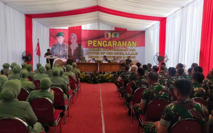 Pengarahan Danrem 081/DSJ di Kodim 0801/Pacitan