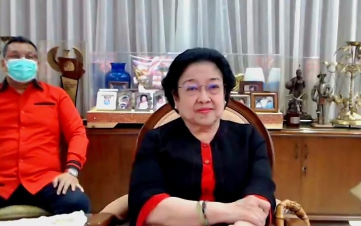 Halalbihalal Megawati Soekarnoputri melalu virtual di Jakarta 