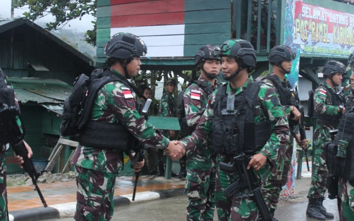 Dansatgas Yonif 142/Kj kunjungi pos jajaran berikan semangat anggota 