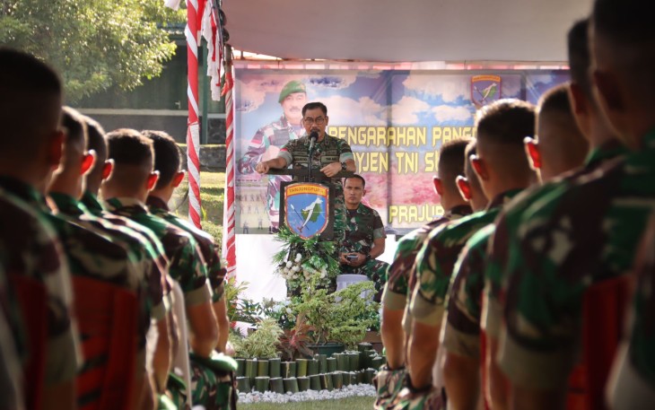 Arahan Pangdam XII/Tpr kepada prajurit Yonif 642/Kapuas