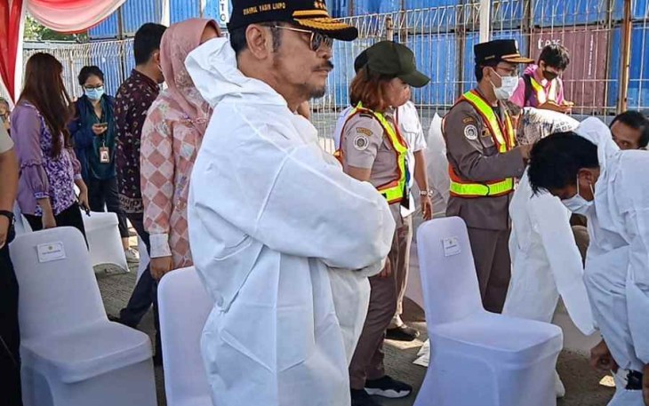 Mentan SYL saat sidak kapal ternak di pelabuhan Tanjung Priok 