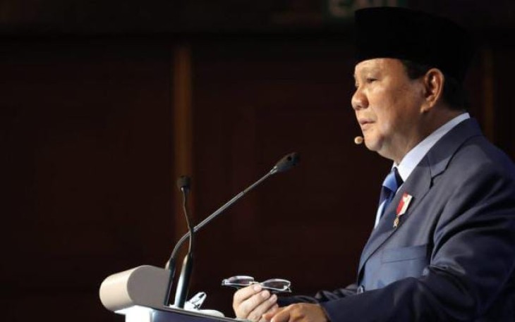 Menhan Prabowo saat memaparkan geopolitik di forum IISS Singapura
