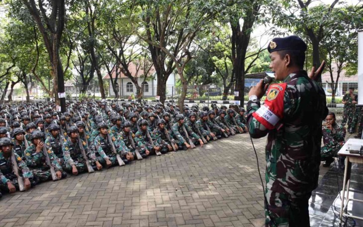 Pembekalan psikologi pasukan pendarat di Puslatdiksarmil Sidoarjo 