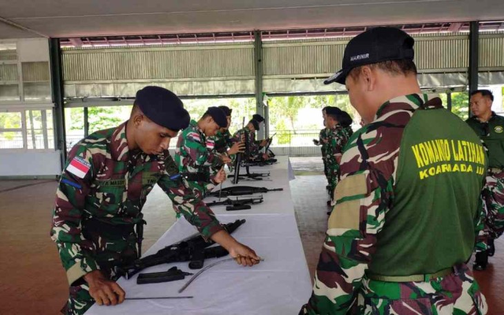 Uji keterampilan tingkat I/II prajurit lanal Biak